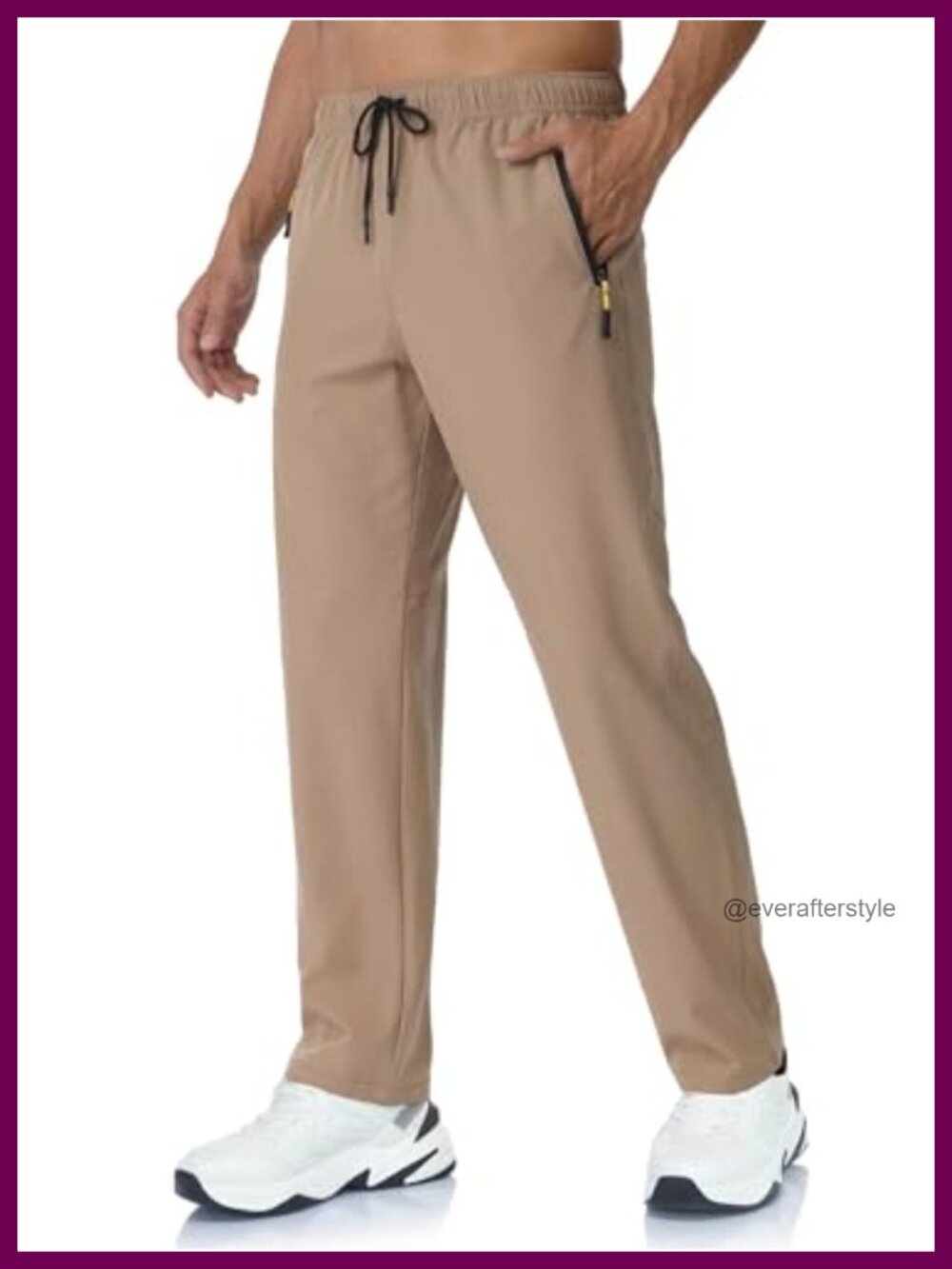 Men's Lightweight Quick Dry Stretch Joggers Hiking Running Workout Sweatpants